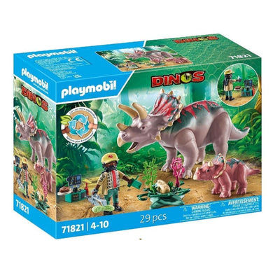 Playmobil 71821 familia de dinosaurios Triceratops