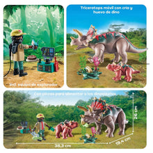 Cargar imagen en el visor de la galería, Playmobil 71821 familia de dinosaurios Triceratops
