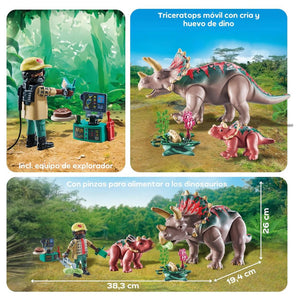 Playmobil 71821 familia de dinosaurios Triceratops