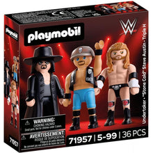 Cargar imagen en el visor de la galería, Playmobil 71957 WWE Undertaker “Stone Cold” Steve Austin y Triple H Attitude Era
