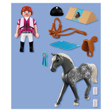 Cargar imagen en el visor de la galería, Playmobil 72135 salto de obstáculos a caballo
