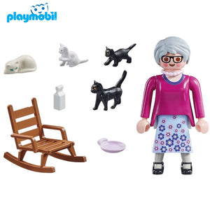 Playmobil abuela con gatos
