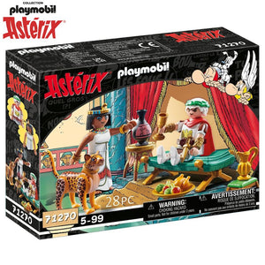 Playmobil Astérix Cesar y Cleopatra con Leopardo