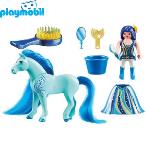 Playmobil caballo azul