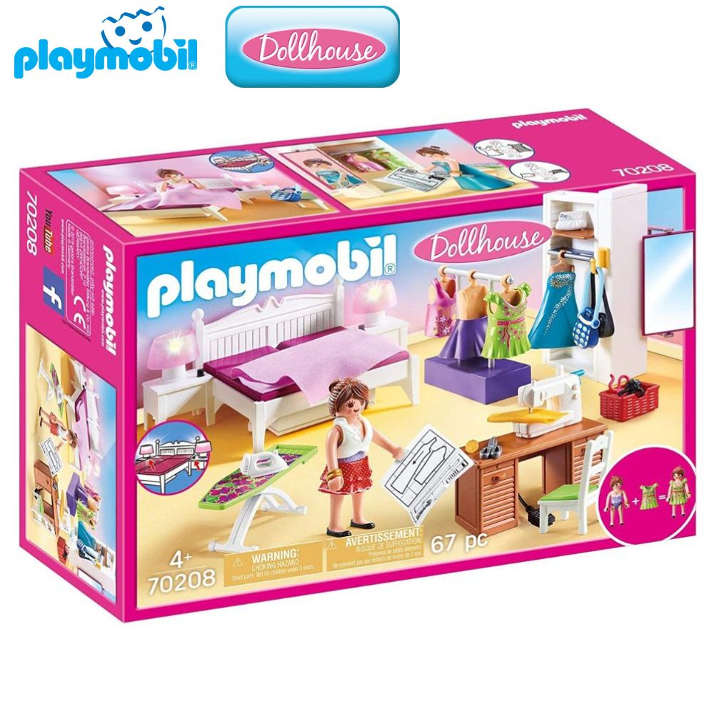 Playmobil dormitorio con estudio de costura 70208 Dollhouse