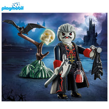 Cargar imagen en el visor de la galería, Playmobil drácula con murciélagos y calavera
