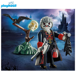 Playmobil drácula con murciélagos y calavera