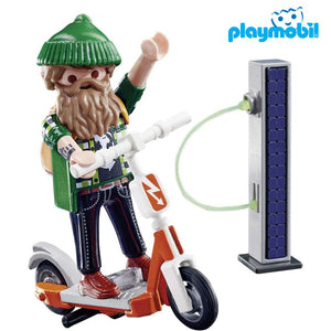 Playmobil hipster con patinete eléctrico