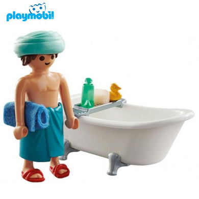 Playmobil hombre en la bañera