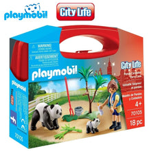 Cargar imagen en el visor de la galería, Playmobil maletín pandas y cuidadora 70105 city life
