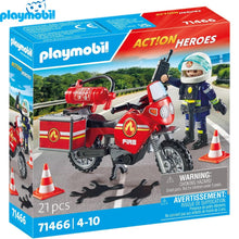 Cargar imagen en el visor de la galería, Playmobil moto de bomberos 71466
