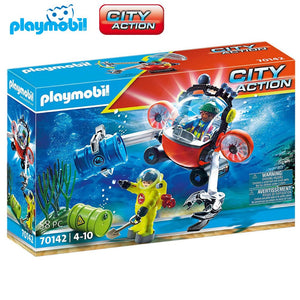 Playmobil operación medio ambiente con bote buceo 70142 City Action