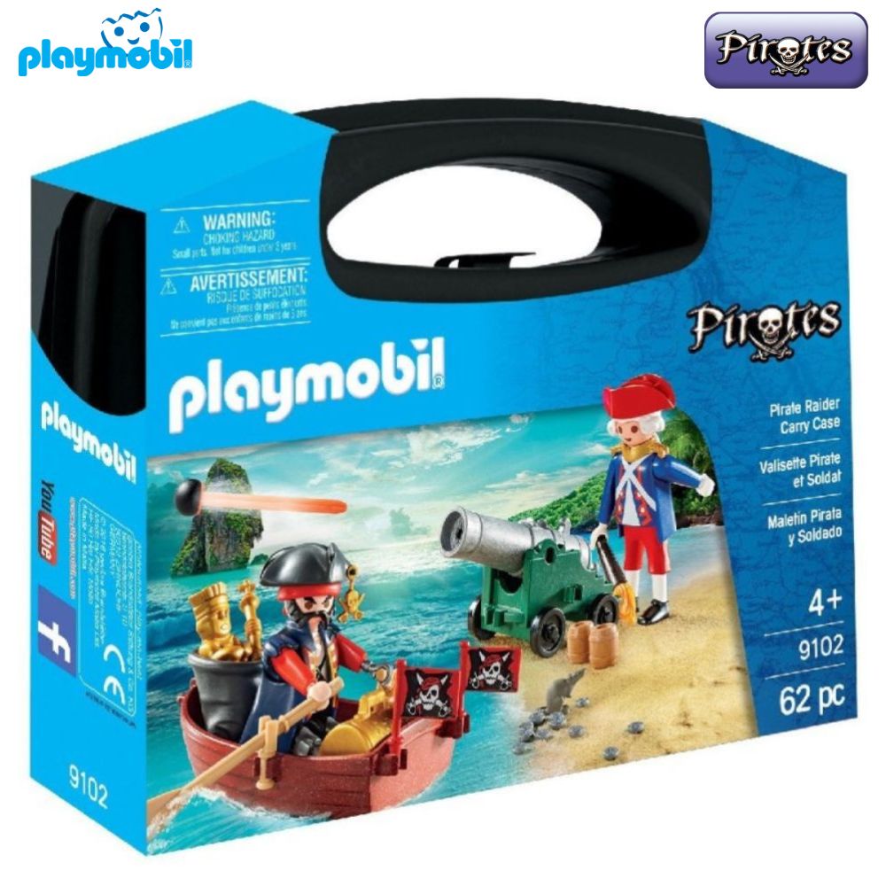 Playmobil piratas maletín y soldado