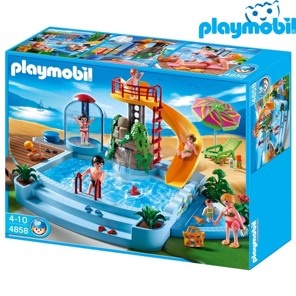 Playmobil piscina con tobogán 4858