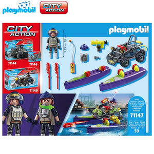 Playmobil policía quad fuerzas especiales 71147