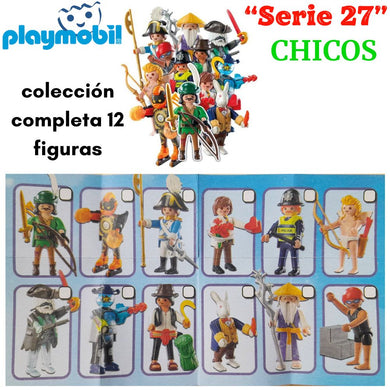 Playmobil serie 27 chicos 12 figuras sobres azules