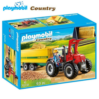 Playmobil tractor grande con remolque 70131