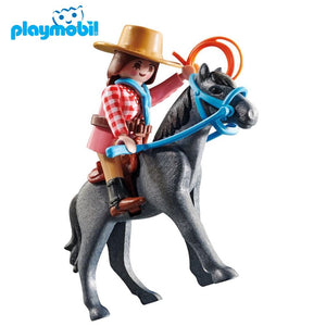 Playmobil vaquera a caballo 70602