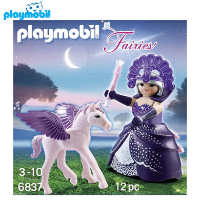 Reina luna con bebé pegaso Playmobil 6837 Fairies huevo rosa