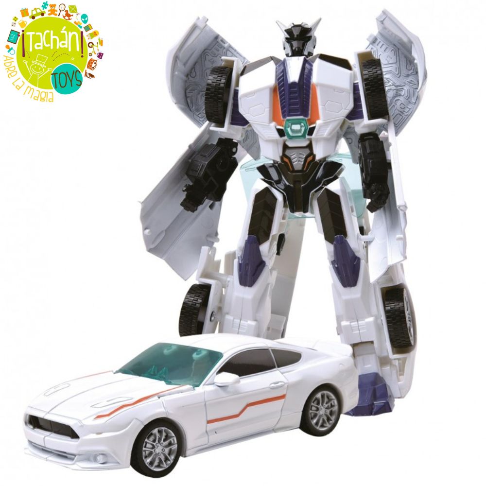 Robot transformable coche blanco