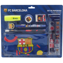 Cargar imagen en el visor de la galería, Set de papeleria con estuche y pegatinas FC Barcelona
