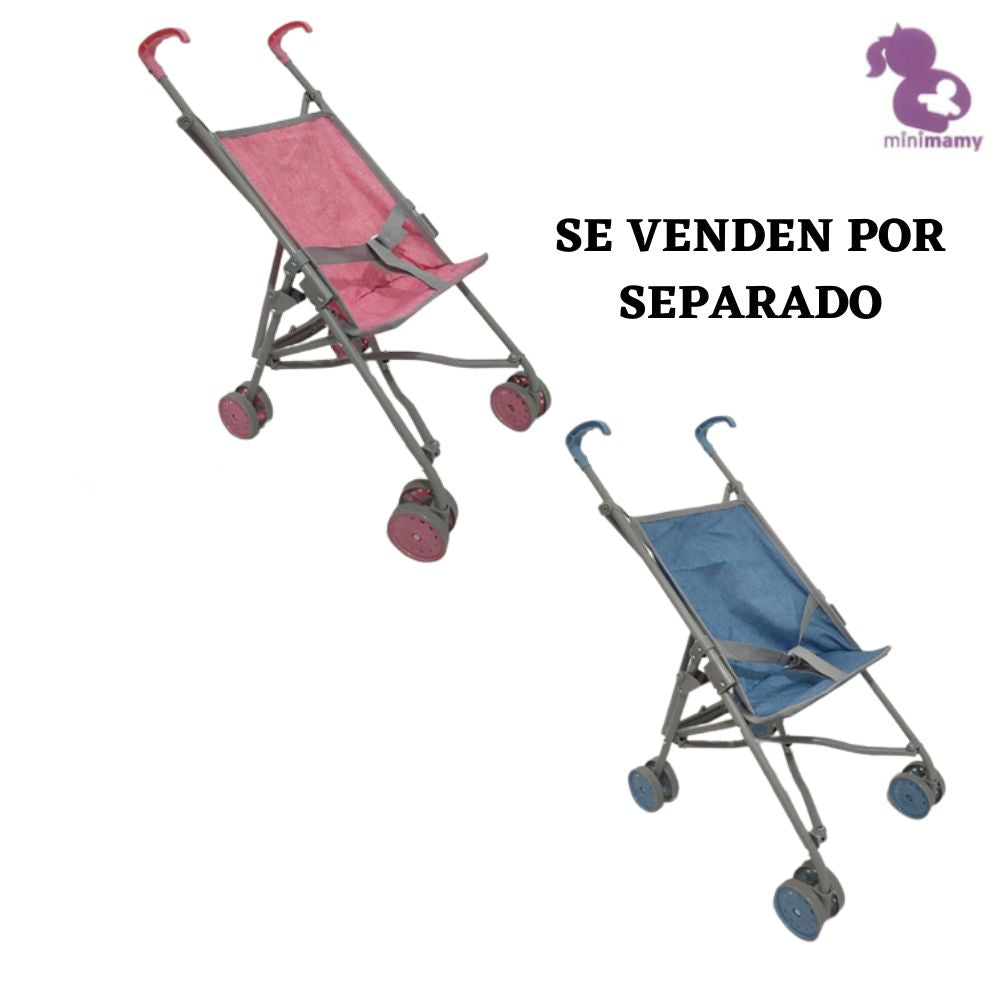 Silla paseo muñecas ruedas giratorias y plegable Silla paseo muñecas ruedas giratorias y plegable