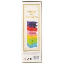 Cargar imagen en el visor de la galería, Juego torre de madera de colores
