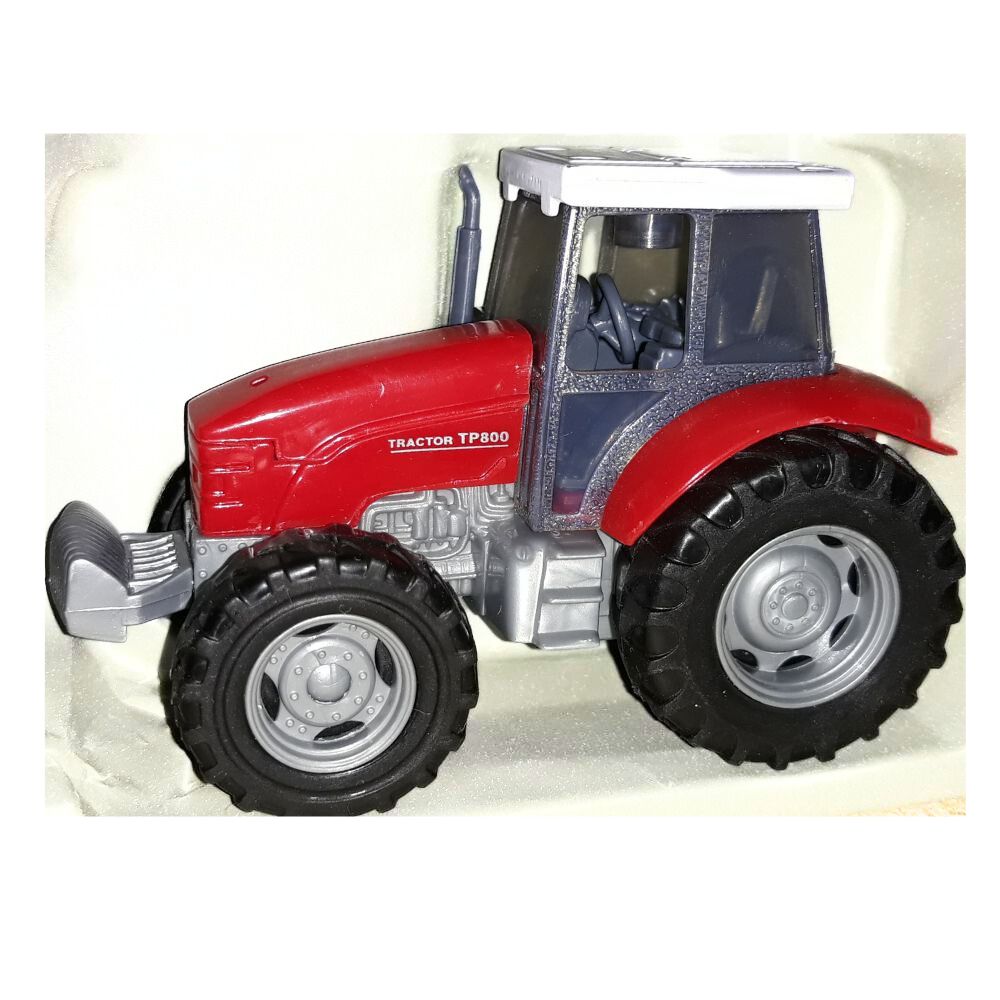 tractor a escala 1/43 rojo Teama miniatura juguete
