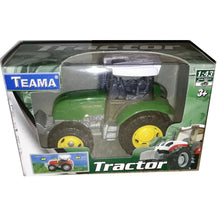 Cargar imagen en el visor de la galería, Tractor a escala 1/43 Teama juguete miniatura agrícola verde
