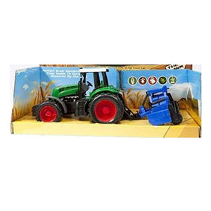 tractor de juguete con cultivador y gradas rotativas