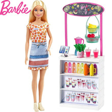 Cargar imagen en el visor de la galería, Barbie puesto de smoothies bar con muñeca rubia

