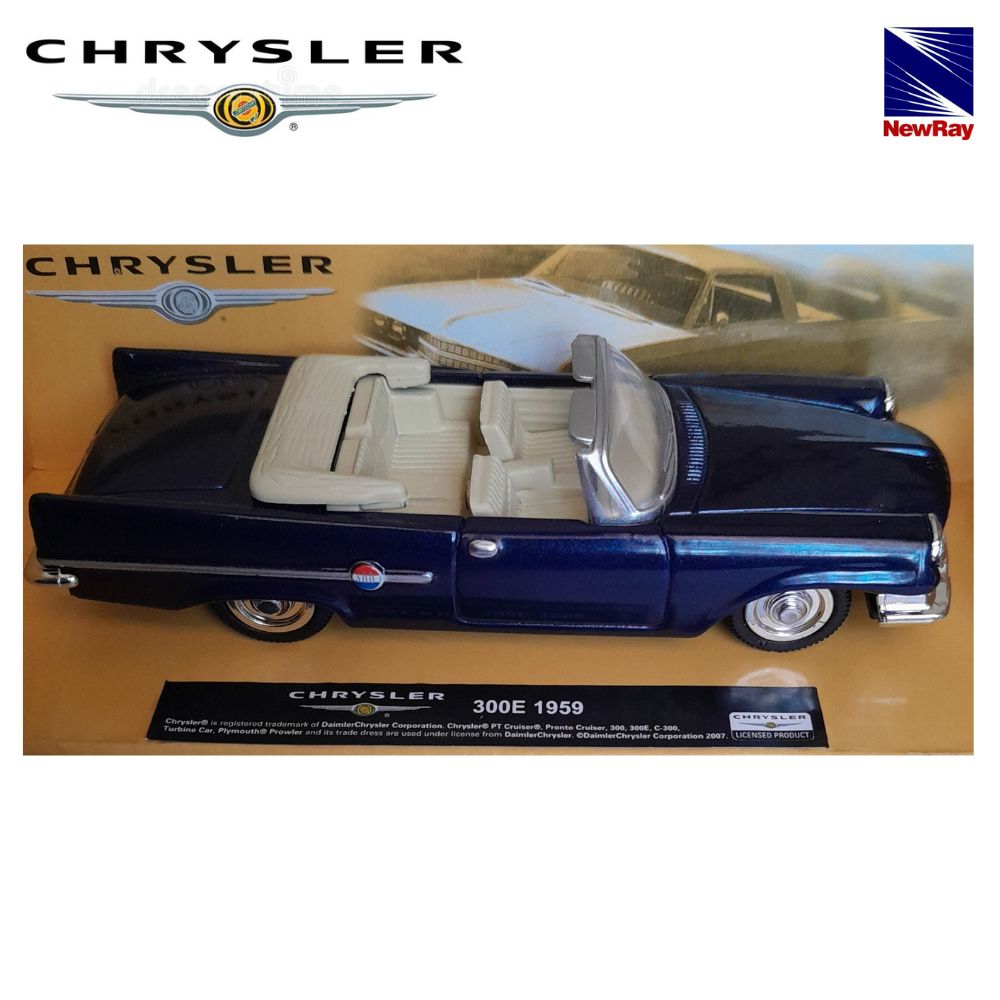 Chrysler 300E (1959) azul New Ray miniatura a escala 1/43