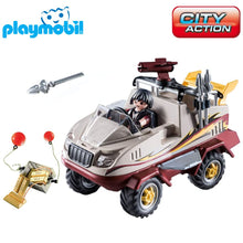 Cargar imagen en el visor de la galería, Playmobil coche anfibio City Action (9364) con ladrón-
