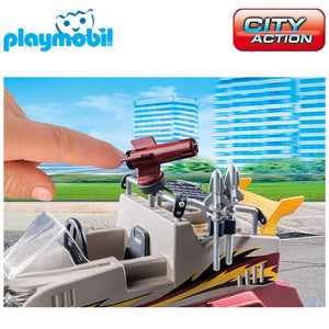 Coche anfibio de Playmobil City Action (9364) con figura ladrón