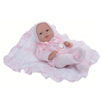 muñeca bebé recién nacida realista 37cm con cojin