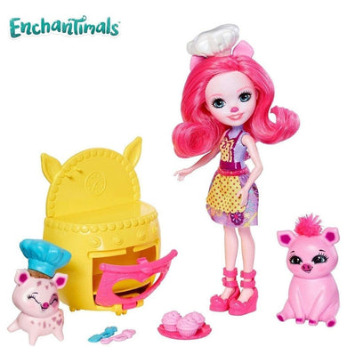 Enchantimals fiesta pastelera con muñeca Petya Pig y cerdita Streusel