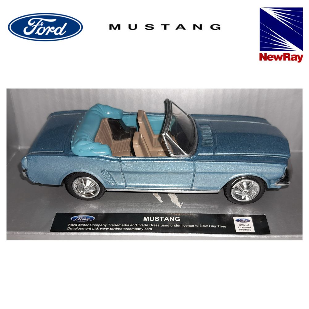 Ford Mustang azul coche a escala 1/43 New Ray