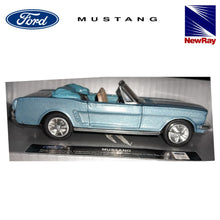 Cargar imagen en el visor de la galería, Ford Mustang azul coche a escala 1/43 New Ray-
