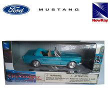 Cargar imagen en el visor de la galería, Ford Mustang azul coche a escala 1/43 New Ray-(4)
