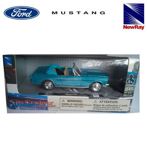 Ford Mustang azul coche a escala 1/43 New Ray-(4)