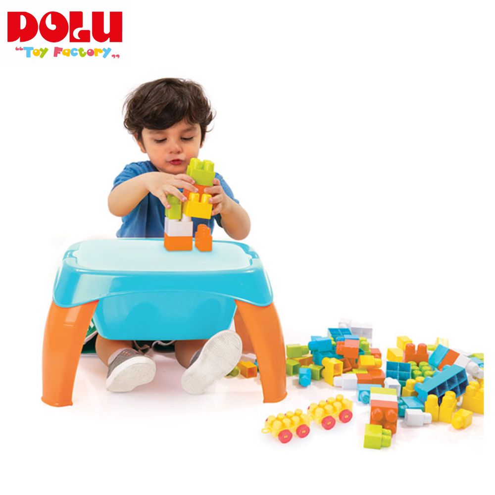 Mesa con 42 bloques de construcción juguete Dolu
