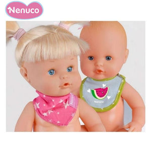 Nenuco babero rosa y panuelo para muñecos de 35 cm-