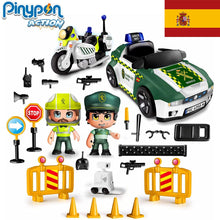 Cargar imagen en el visor de la galería, Pinypon Guardia Civil coche y moto Action con 2 figuras de policías-(3)

