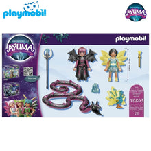 Cargar imagen en el visor de la galería, Playmobil Ayuma (70803) Crystal Fairy y Bat Fairy (Noxana) con animales del alma
