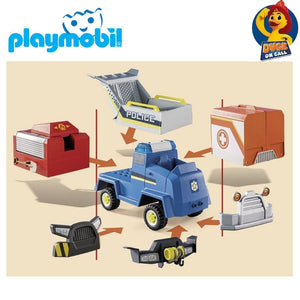 Camión y coche de policía de Playmobil Duck on Call (70915)
