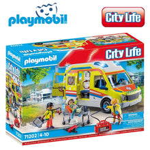 Cargar imagen en el visor de la galería, Playmobil ambulancia con luces y sonido (71202) City Life
