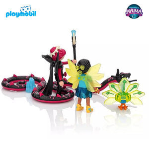 Playmobil Ayuma (70803) Crystal Fairy y Bat Fairy (Noxana) con animales del alma