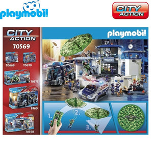 Playmobil helicóptero de policía persecución en paracaidas (70569) City Action-(2)
