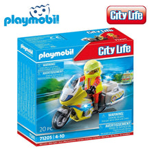 Cargar imagen en el visor de la galería, Playmobil moto amarilla emergencias (71205) City Life
