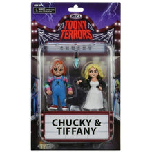 Cargar imagen en el visor de la galería, Chucky y su novia Tiffany pack de 2 figuras muñeco diabólico
